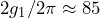 2g_1/2\pi \approx 85