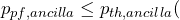 p_{pf,ancilla} \leq p_{th,ancilla} (