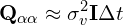 \[\mathbf{Q}_{\alpha\alpha} \approx \sigma_v^2 \mathbf{I} \Delta t\]