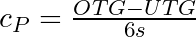 c_{P} = \frac{OTG - UTG}{6 s}