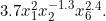 3.7 x_1^2 x_2^{-1.3} x_6^{2.4}.