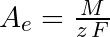 A_e = \frac{M}{z\,F}