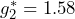 g_2^* = 1.58
