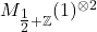 M_{\tfrac {1}{2}+\mathbb{Z}}(1)^{\otimes 2}