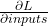 \frac{\partial L}{\partial inputs}