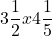 \[ \quicklatex 3\frac{1}{2} x 4\frac{1}{5} \]