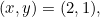 (x,y)=(2, 1),