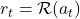 r_t = \mathcal{R}(a_t)