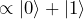 \propto|0\rangle + |1\rangle