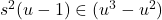 s^2(u-1) \in (u^3 - u^2)